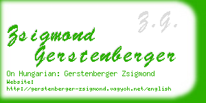 zsigmond gerstenberger business card